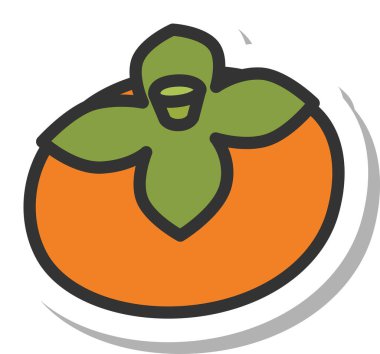 Çıkartma stili sebze tek öge simgesi hurması