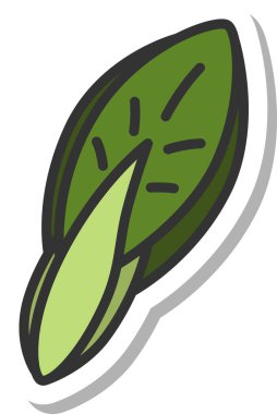 Çıkartma biçimi tek sebze simgesi Komatsuna