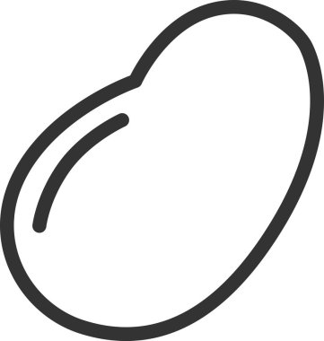 Satır çizimi sebze tek öge simgesi bezelye