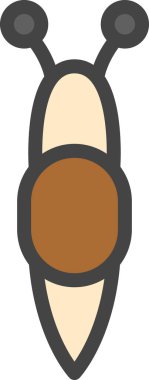 Renkli mini böcek tek öge simgesi salyangoz