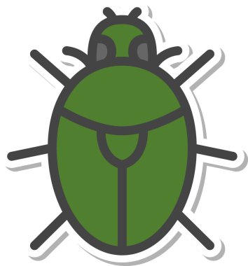 Çıkartma mini böcek tek öge simgesi Kanabun