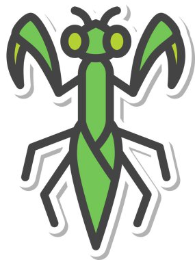 Çıkartmalı mini böcek. Tek öge simgesi. Peygamber devesi.