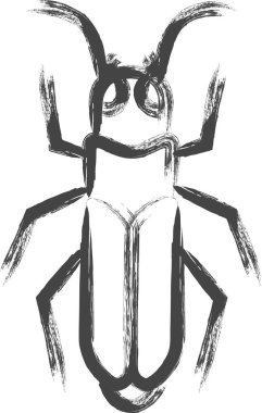 Fırçayla çizilmiş mini böcek simgesi: Myelago böceği