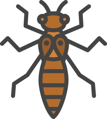 Tek renk mini böcek simgesi Yago