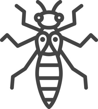 Satır çizimi mini böcek simgesi Yago