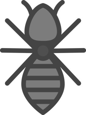 Renkli mini böcek tek öge simgesi karınca