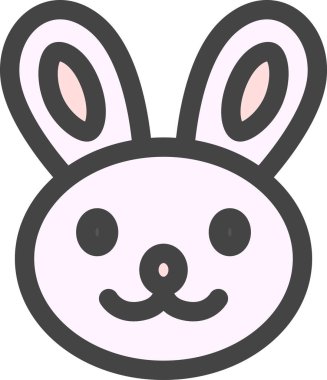 Tek renkli hayvan ikonu tavşan