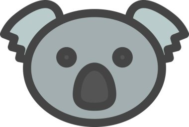 Tek renk hayvan ikonu koala