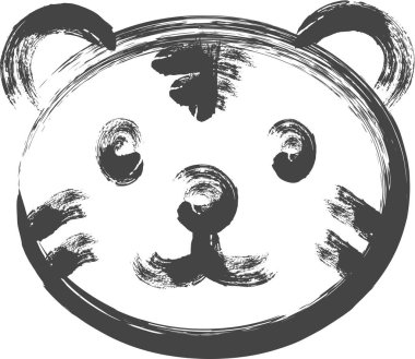 Tek fırçalı hayvan ikonu kaplanı