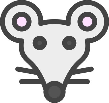 Tek renkli hayvan simgesi faresi