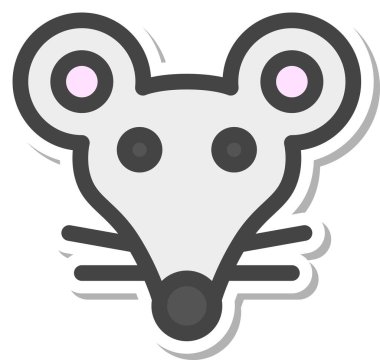 Etiketli hayvan simgesi simgesi faresi