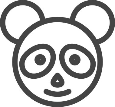 Satır çizimi hayvan ögesi simgesi panda