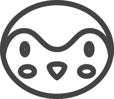 Tek çizgi hayvan ikonu pengueni çiziyor