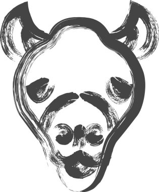 Tek fırçalı hayvan ikonu deve