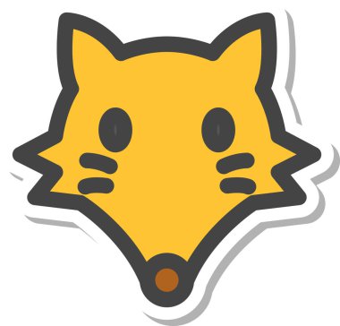 Etiket hayvan simgesi simgesi tilki