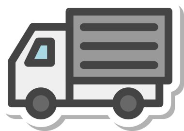 Çıkartma aracı ile ilgili tek öge simgesi kamyonu