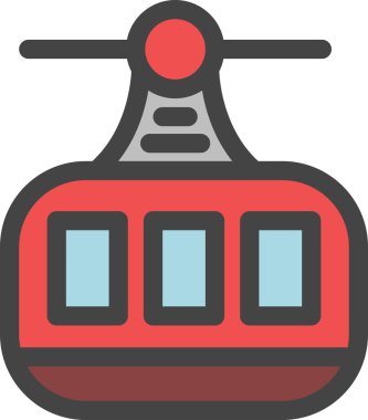 Renkli araç ile ilgili tek öge simgesi halatı