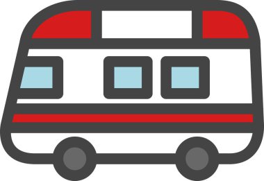 Renkli araç ile ilgili tek öge simgesi ambulansı