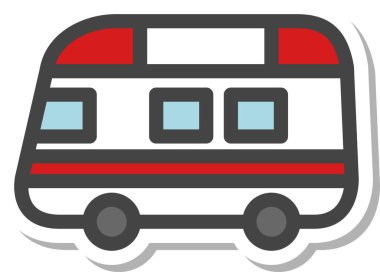 Çıkartma aracıyla ilgili tek öge simgesi ambulansı