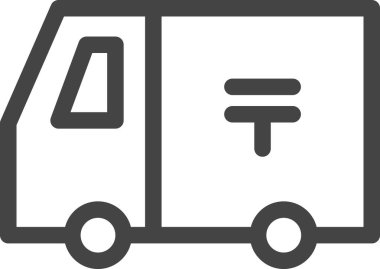 Satır çizimi araçla ilgili tek öge simgesi posta arabası