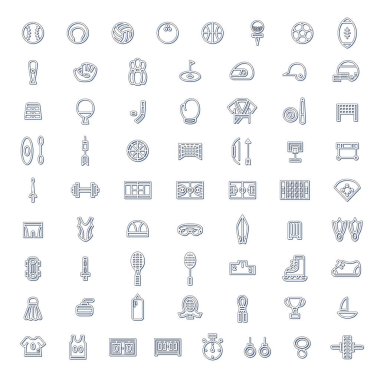 Renk gölge sporları illüstrasyon simgesi seti