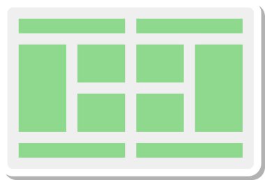 Çıkartma sporla ilgili tek öge ikonu tenis kortu