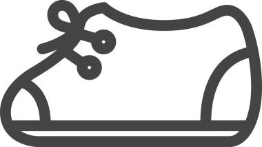 Satır çizimi sporla ilgili tek öge simgesi ayakkabıları