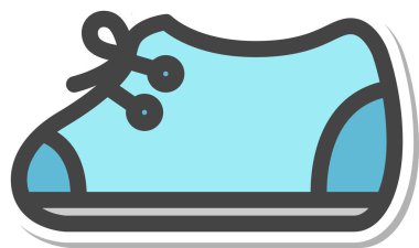 Çıkartma sporla ilgili tek öge simgesi ayakkabıları