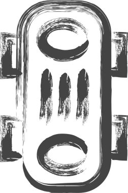 fırça yazma sporla ilgili tek öge simgesi kaykay