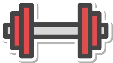 Çıkartma sporla ilgili tek öge simgesi dambıl