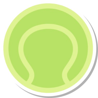 Çıkartma sporla ilgili tek parça ikon tenis topu