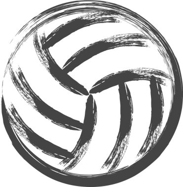 fırça yazma sporla ilgili tek öge voleybol simgesi