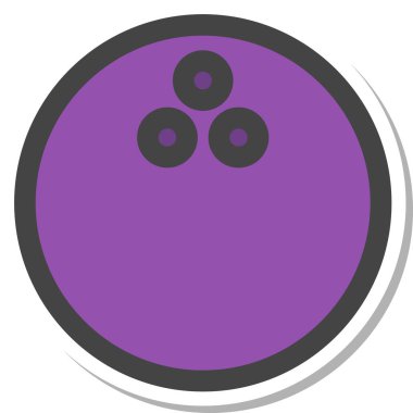 Çıkartma sporla ilgili tek öge simgesi bowling topu