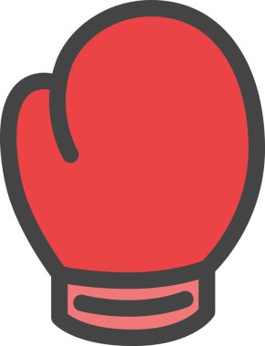 Renklerle ilgili tek öge simgesi boks eldivenleri