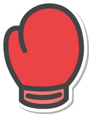 Çıkartma sporla ilgili tek parça simge boks eldivenleri