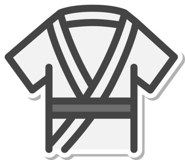 Çıkartma sporla ilgili tek öge simgesi Judo üniforması
