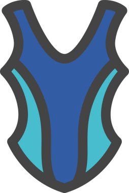 Renkli sporla ilgili tek parça simge mayo ikonu