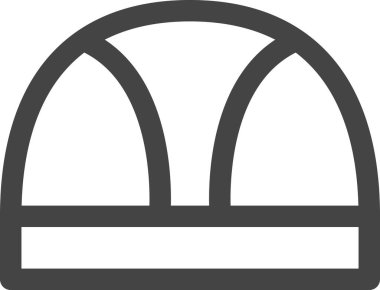 Çizgi çizimi sporla ilgili tek öge simgesi yüzme şapkası