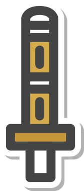 Çıkartma sporla ilgili tek öge simgesi Shinai