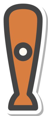 Çıkartma sporla ilgili tek öge simgesi beyzbol sopası