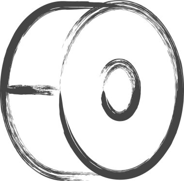 Fırça yazma okulu araçlarıyla ilgili tek öge simgesi: Sakız bandı