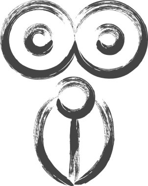 Fırça yazma okulu araçlarıyla ilgili tek öge simgesi: makas