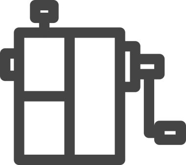 Satır çizimi okul araçları kalem açacağıyla ilgili tek öge simgesi