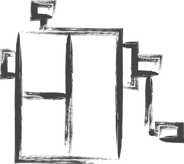 Okul araçlarını fırçalamakla ilgili tek öge simgesi kalem açacağıName