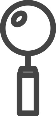 Satır çizimi okul araçları ilgili tek öge simge büyüteç