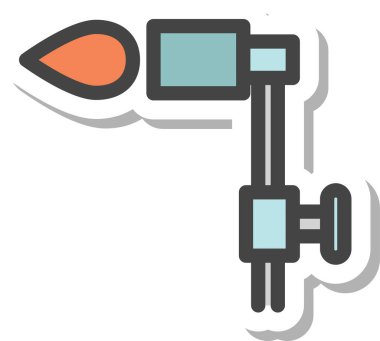 Çıkartma araçları ile ilgili tek öge simgesi gaz yakıcı