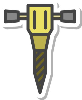 Çıkartma aracı ile ilgili tek öge simge kaya matkabı