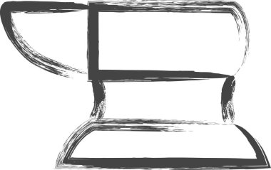 Fırça yazma araçları Anvil ile ilgili tek öge simgesi