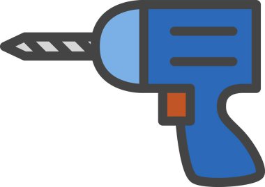 Renk araçları ile ilgili tek öge simgesi elektrikli matkap