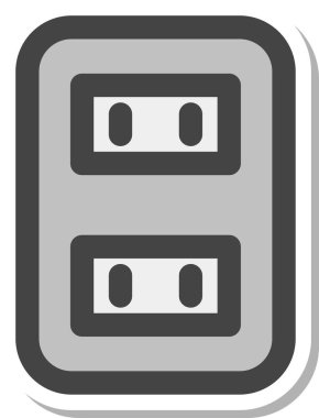 Çıkartma Günlük Gereksinimler ev aletleri ile ilgili tek öge simgesi Outlet